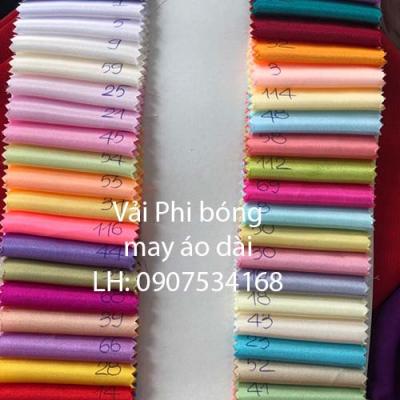 Vải phi bóng may áo dài, áo tốt nghiệp